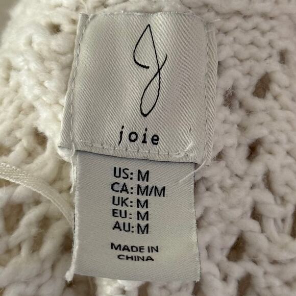 Women's Joie Open-Stitch Collar Button Cardigan Sweater Formal Office - Medium - Picture 3 of 4